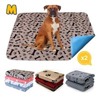 Pack 2 Pañales de Piso Reutilizables para Perros M 70x80cm Super Absorbentes